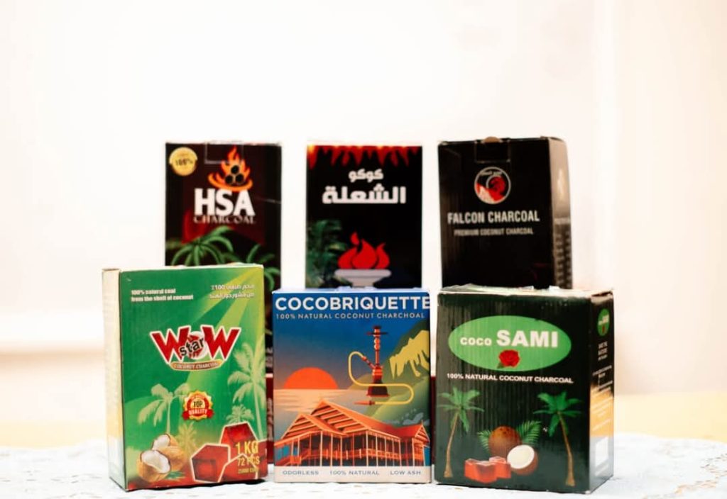 Costum Charcoal Brand Custom packaging of coconut charcoal for premium hookah brands